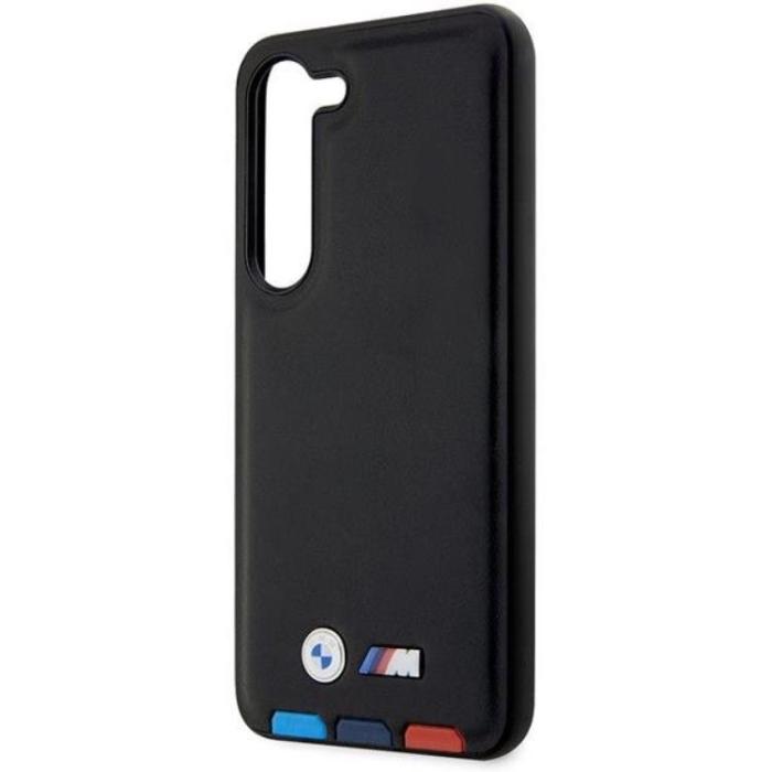 BMW - BMW Galaxy S23 Plus Skal Läder Stamp Tricolor - Svart