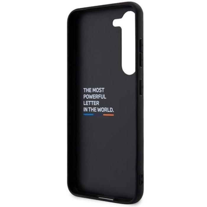 BMW - BMW Galaxy S23 Plus Skal Läder Stamp Tricolor - Svart
