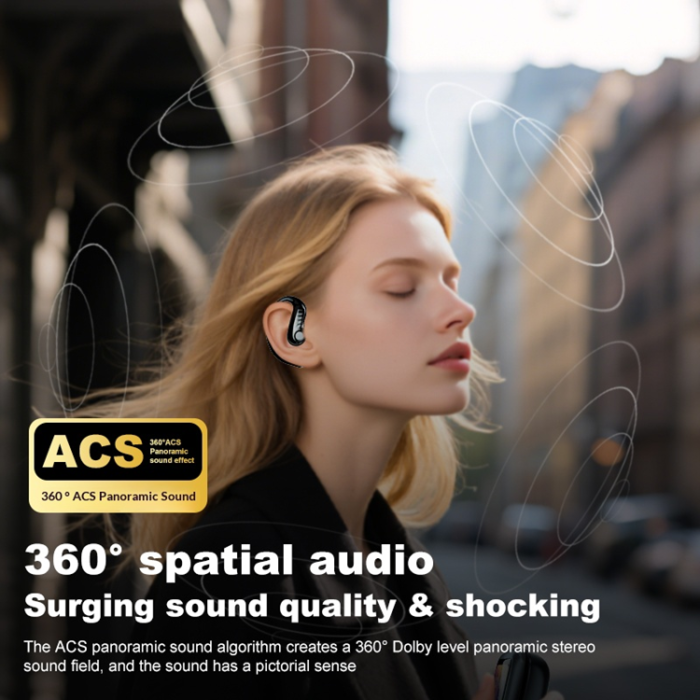 A-One Brand - Trådlösa Bluetooth-Hörlurar Sports Open Ear Hook LX-90