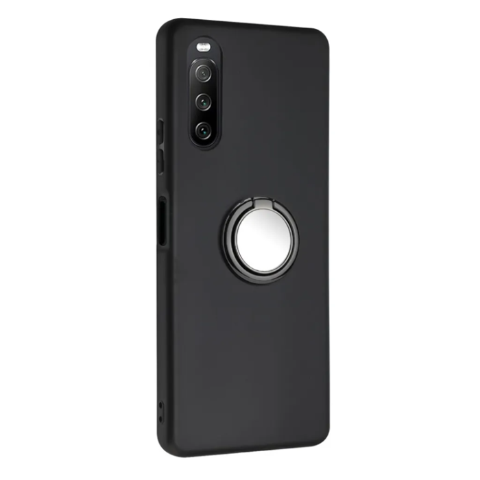 Taltech - Sony Xperia 10 VI Mobilskal Ringhållare TPU - Svart