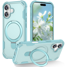A-One Brand - iPhone 17 Mobilskal MagSafe TPU+PC Kickstand Shockproof - Blå