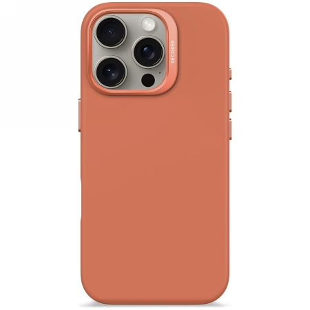 Decoded iPhone 16 Pro Max Mobilskal MagSafe Antimikrobiell Silikon - Orange | 2353 | AlltMobil