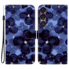 A-One Brand - Sony Xperia 1 VII Plånboksfodral Pattern Printing - Bläckblå