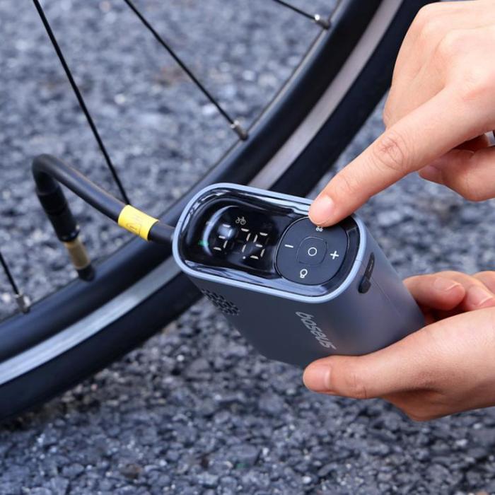 BASEUS - Baseus Elcykelpump med Display PrimeTrip Serien - Svart