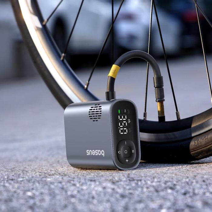 BASEUS - Baseus Elcykelpump med Display PrimeTrip Serien - Svart