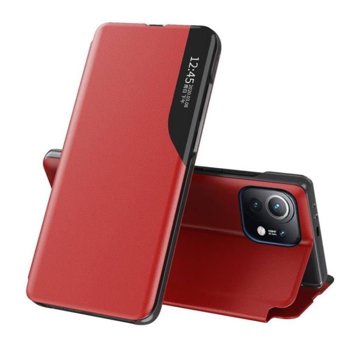 UTGATT1 - Eco Leather View Fodral Xiaomi Mi 11 - Röd
