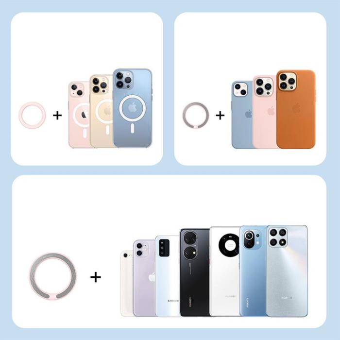 Joyroom - Joyroom 2-Pack Magnetisk Magsafe Ring för Smartphone / Tablet - Svart