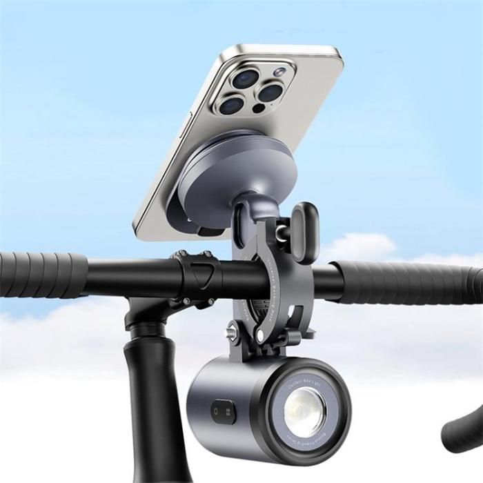 BASEUS - Baseus Universal IP68 LED-Mobilhållare med 2-i-1-lampa 3000mAh PrimeTrip - Grå