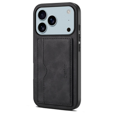 DENIOR - DENIOR iPhone 17 Pro Mobilskal Kickstand Korthållare - Svart