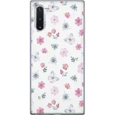 Gustaf - Mobilskal till Samsung Galaxy Note10 med Blommor och fj&auml;rillar