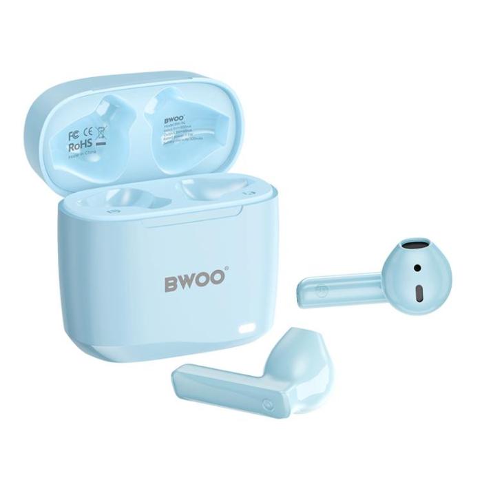 BWOO - BWOO TWS In-Ear Hörlurar Trådlösa Bluetooth BW94 - Blå