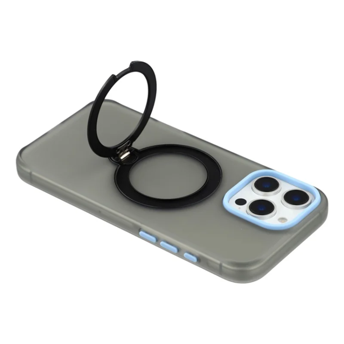 KIGC - KIGC iPhone 16 Pro Max Mobilskal Rotating Kickstand - Svart