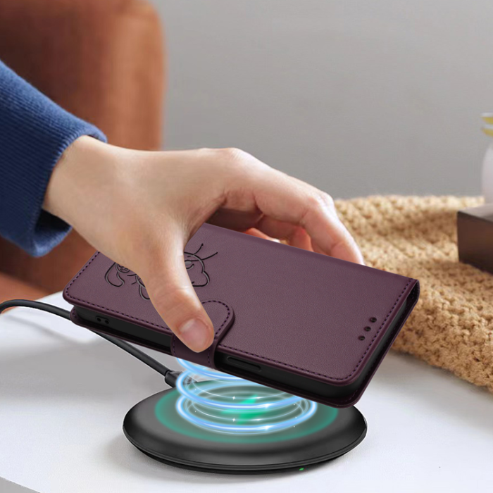 A-One Brand - OnePlus 15 5G Konstläder Plånboksfodral Love Cat Pattern Imprint