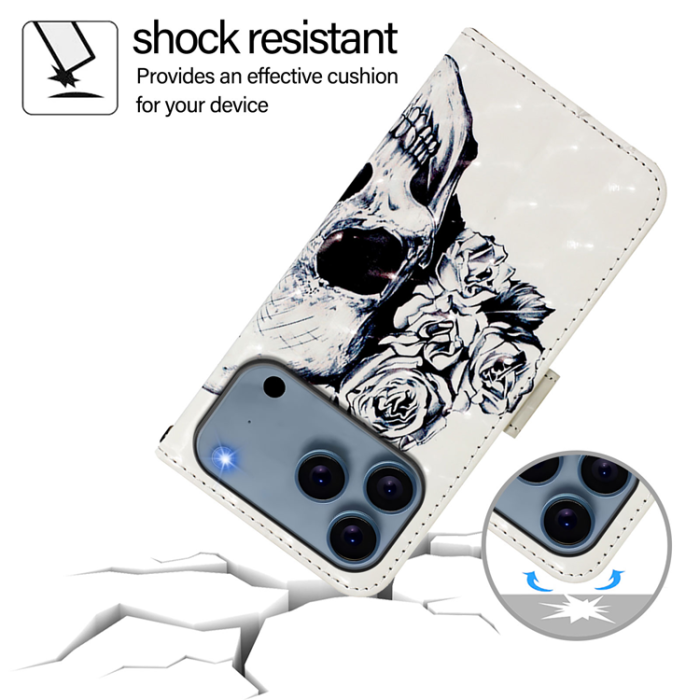 A-One Brand - iPhone 17 Pro Plånboksfodral Printing Pattern Med Strap