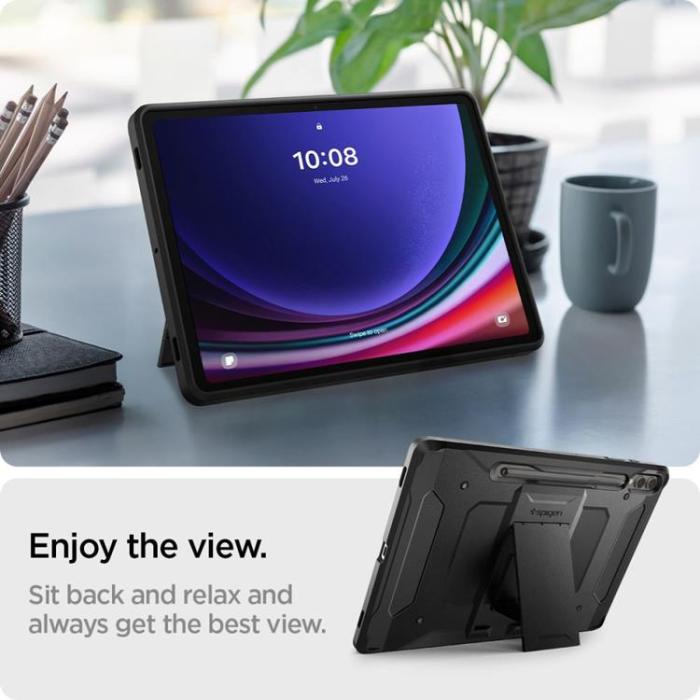 UTGATT - Spigen Galaxy Tab S9 Plus Fodral Tough Armor Pro - Svart