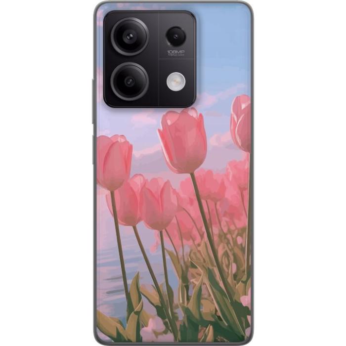 iSecrets - Mobilskal till Xiaomi Redmi Note 13 med Rosa Tulpaner