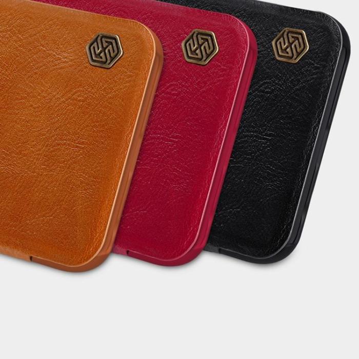 UTGATT1 - Nillkin Xiaomi Redmi Note 11/11S Fodral Qin Läder Holster - Brun