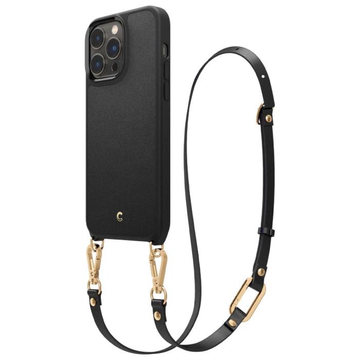 Spigen - Spigen iPhone 14 Pro Magsafe Skal med Halsband Cyrill Charm - Svart