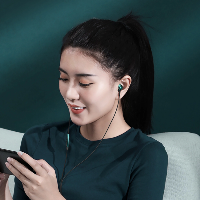 BASEUS - Baseus Encok H06 In-Ear 3.5 mini jack Spel Hörlurar - Grön