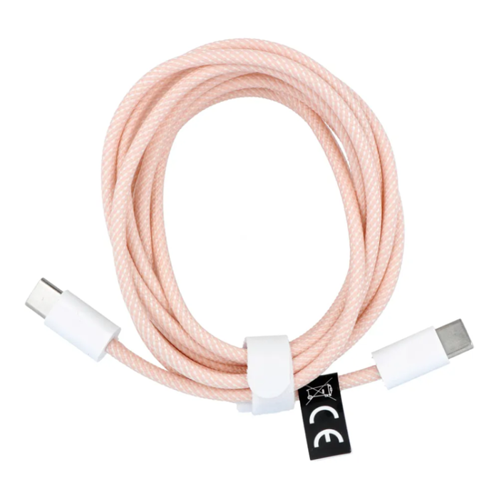 OEM - Typ-C to Typ-C Kablar PD 60W 3A C263 2m - Rosa
