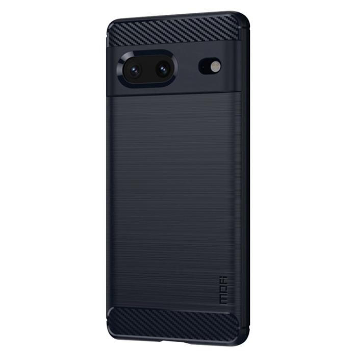 Mofi - Mofi Google Pixel 6a Skal Carbon Fiber Brushed - Blå