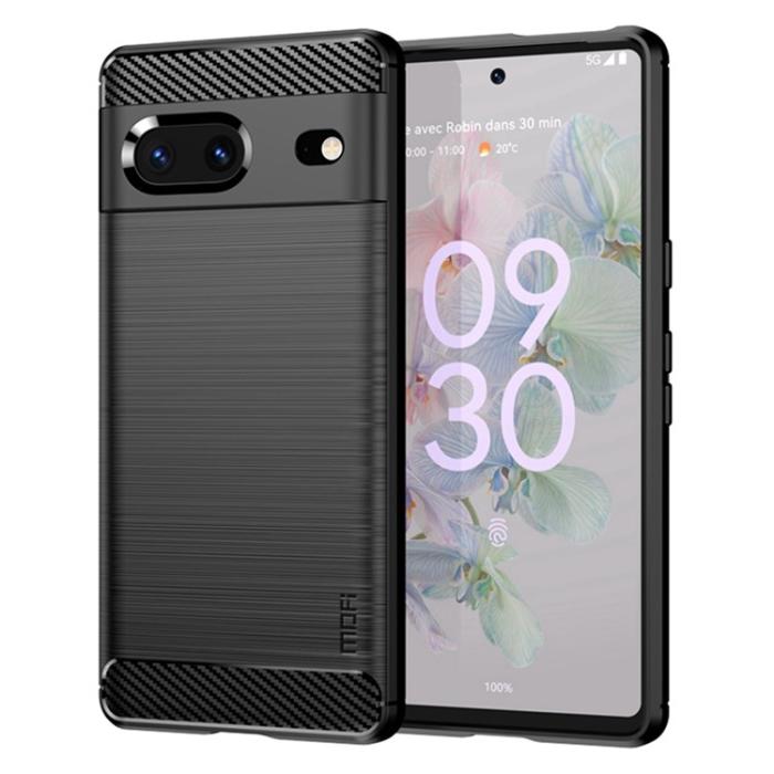 Mofi - Mofi Google Pixel 6a Skal Carbon Fiber Brushed - Svart