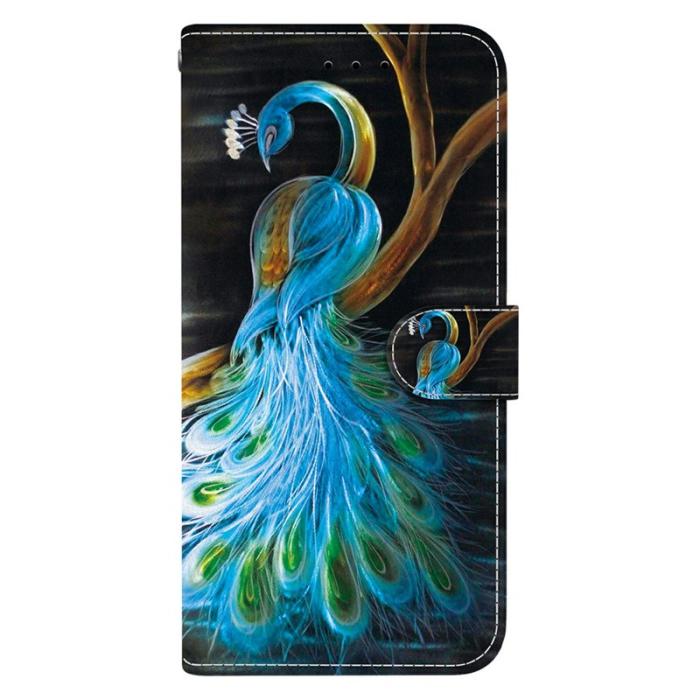 OEM - Samsung Galaxy S26/S26 Pro Plånboksfodral Mönstertryckt Konstläder - Påfågel