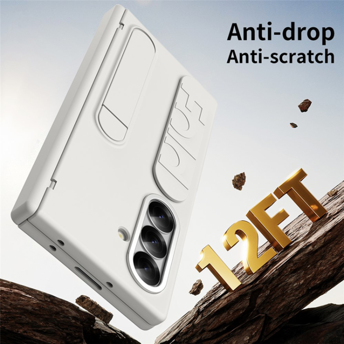 A-One Brand - Galaxy Z Fold 7 Mobilskal Kickstand Armband - Vit