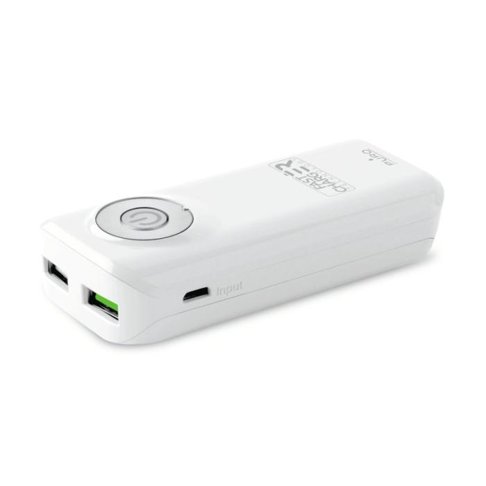 UTGATT5 - Puro Universal Fast Charger Powerbank, 5200 mAh, vit