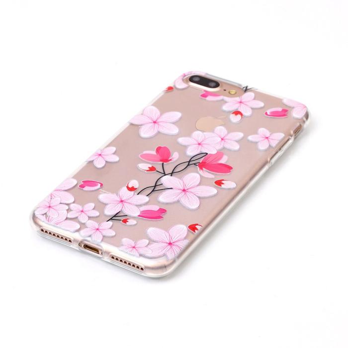 OEM - TPU Mobilskal iPhone 7 Plus - Peach Flowers