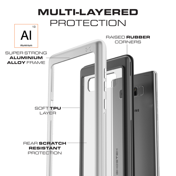Ghostek - Ghostek Atomic Slim Skal till Samsung Galaxy Note 8 - Röd