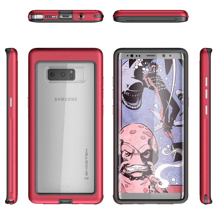 Ghostek - Ghostek Atomic Slim Skal till Samsung Galaxy Note 8 - Röd