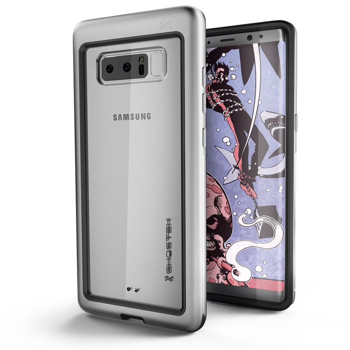 UTGATT5 - Ghostek Atomic Slim Skal till Samsung Galaxy Note 8 - Silver