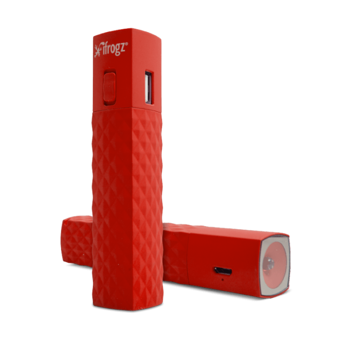 UTGATT4 - Ifrogz Go Lite Powerbank batteriladdare och ficklampa 2600 mAh - (Röd)