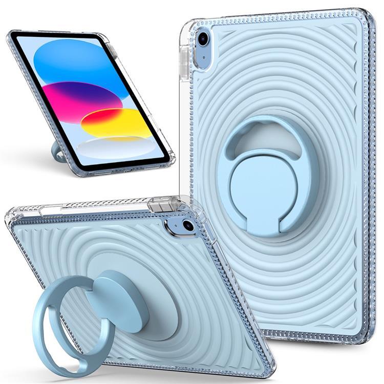 iPad (2025) / 10.9 (2022) Skal Kickstand Wave Pattern - Babyblå | 2353 | AlltMobil