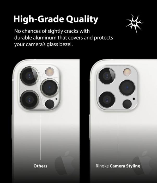 UTGATT5 - RINGKE Kamera Styling iPhone 12 Pro Max Blå