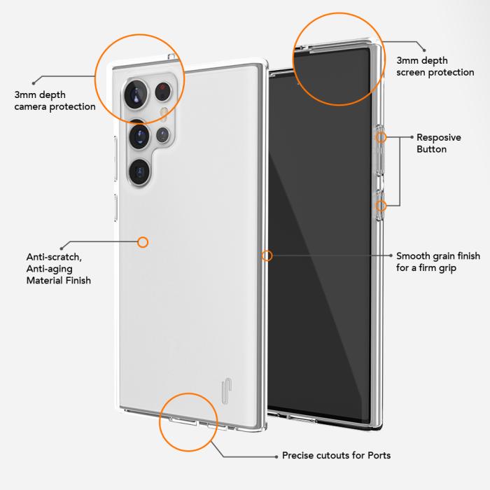 OEM - Ful Gummi Rent skal för Samsung Galaxy S23 Ultra klart