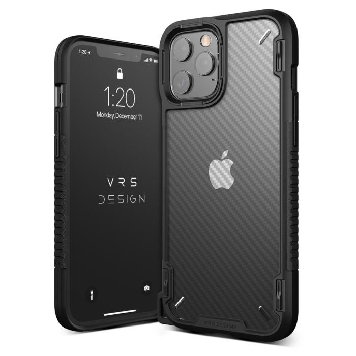 UTGATT4 - VRS DESIGN | Crystal Mixx Pro Skal iPhone 12 Pro Max - Svart