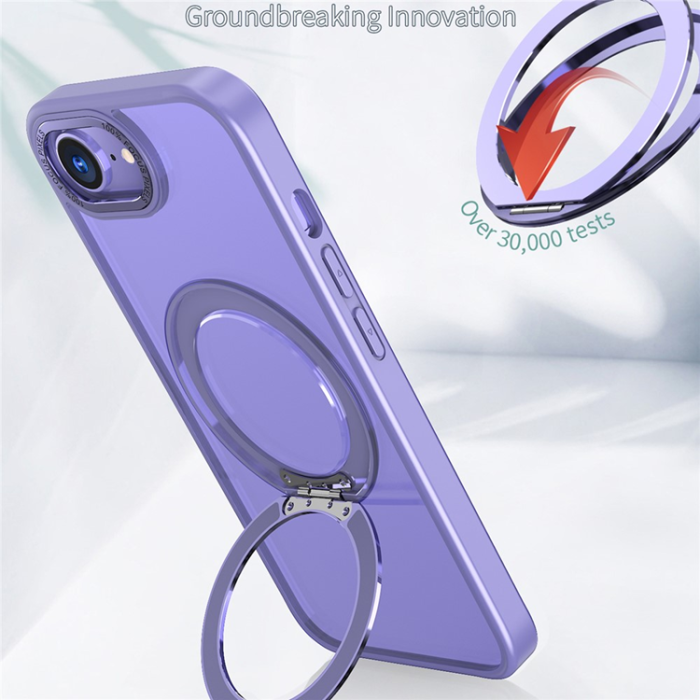 OEM - iPhone 16e Mobilskal MagSafe TPU + Acrylic Kickstand - Ljuslila