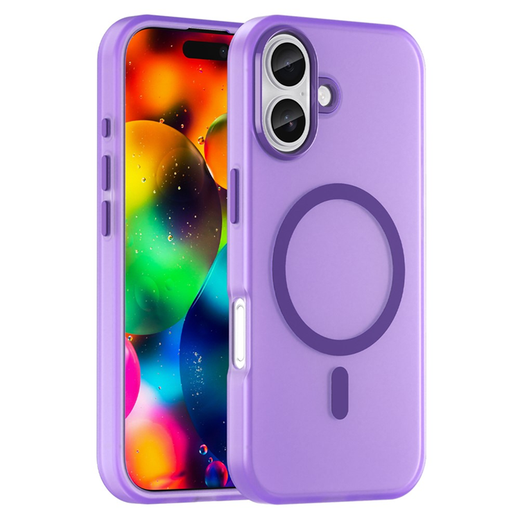 iPhone 17 Mobilskal MagSafe Slim Matte Translucent - Mörklila | 2353 | AlltMobil