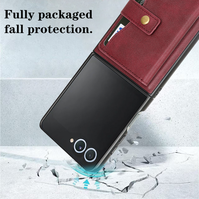 A-One Brand - Mobilskal till Galaxy Z Flip 7 MagSafe Detachable Korthållare Kickstand