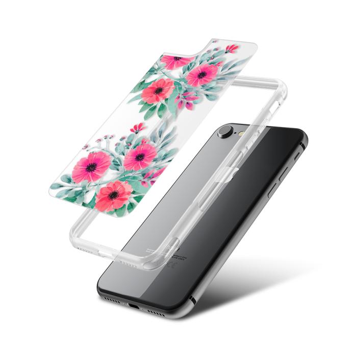 UTGATT5 - Fashion mobilskal till Apple iPhone 7 - Rosa buketter
