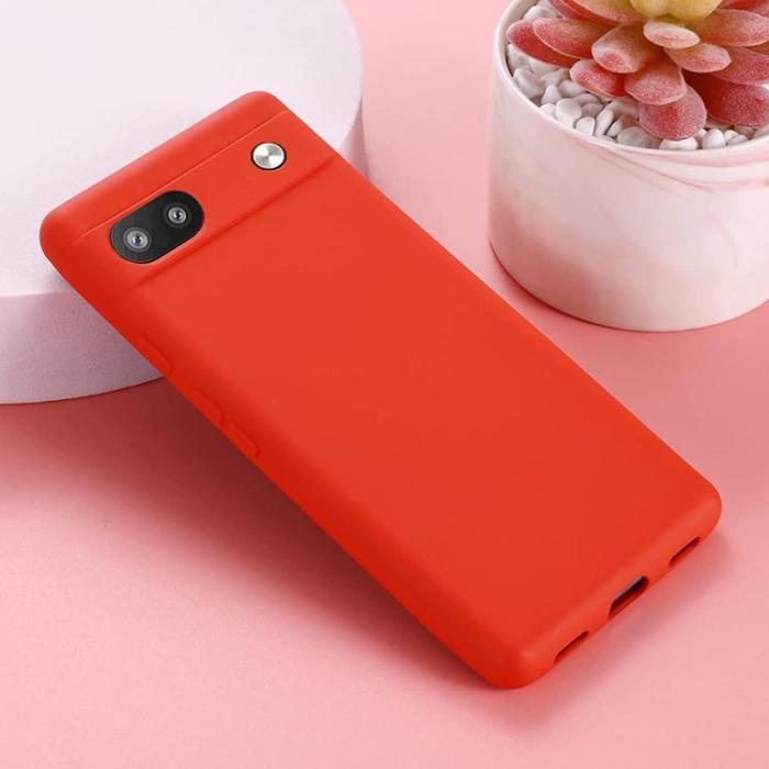 A-One Brand - Google Pixel 6a Skal Liquid Silicone - Röd