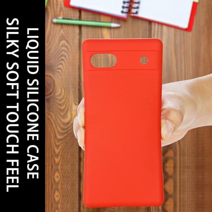 A-One Brand - Google Pixel 6a Skal Liquid Silicone - Röd