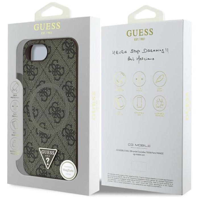 Guess - Guess iPhone 16e Mobilskal MagSafe 4G Ring Triangle Logo