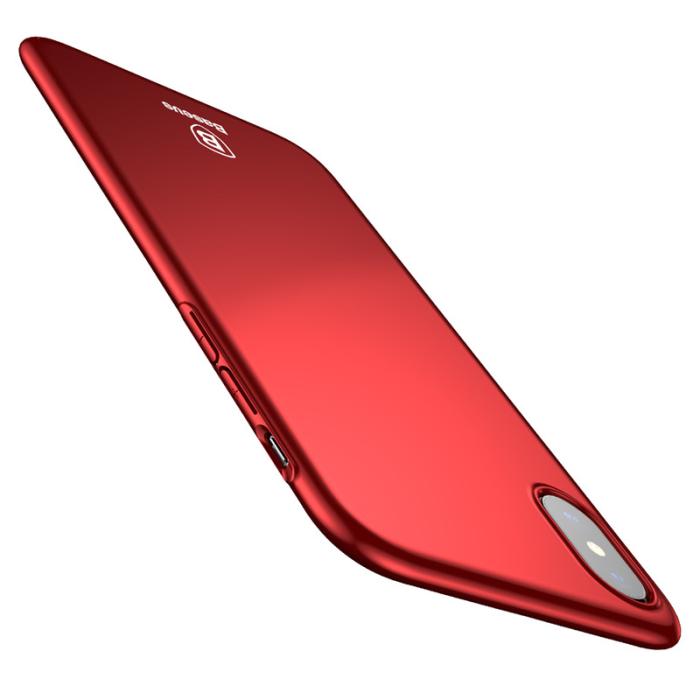 BASEUS - Baseus tunna skal för iPhone XS / X - Röd