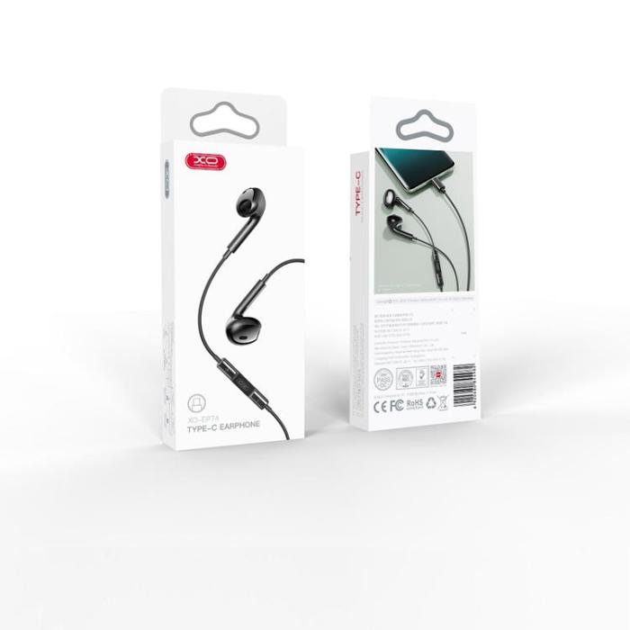 XO - XO Trådbunden Hörlurar USB-C EP74 - Svart