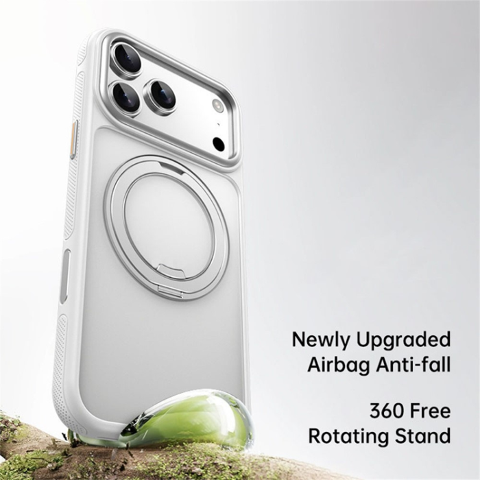 A-One Brand - iPhone 17 Pro Mobilskal MagSafe Kickstand TPU PC - Vit