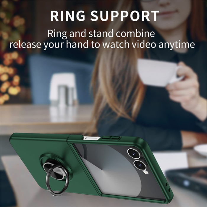 A-One Brand - Galaxy Z Flip 7 5G Mobilskal Rotatable Ring Kickstand