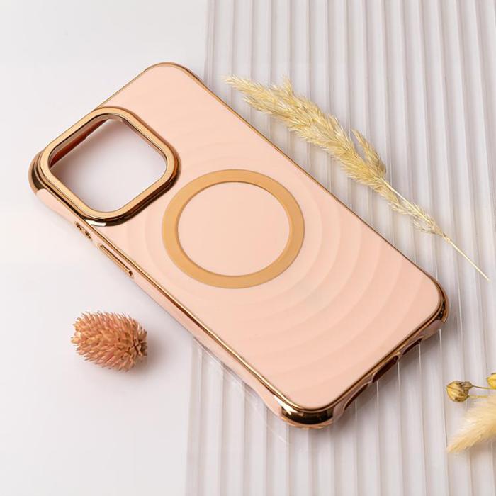 OEM - iPhone 13 Pro Max Mobilskal Magsafe Circle Glam - Rosa